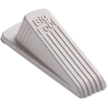 Big Foot No-Slip Doorstop, Rubber, 2-1/4"x4-3/4"x1-1/4", Beige MAS00900